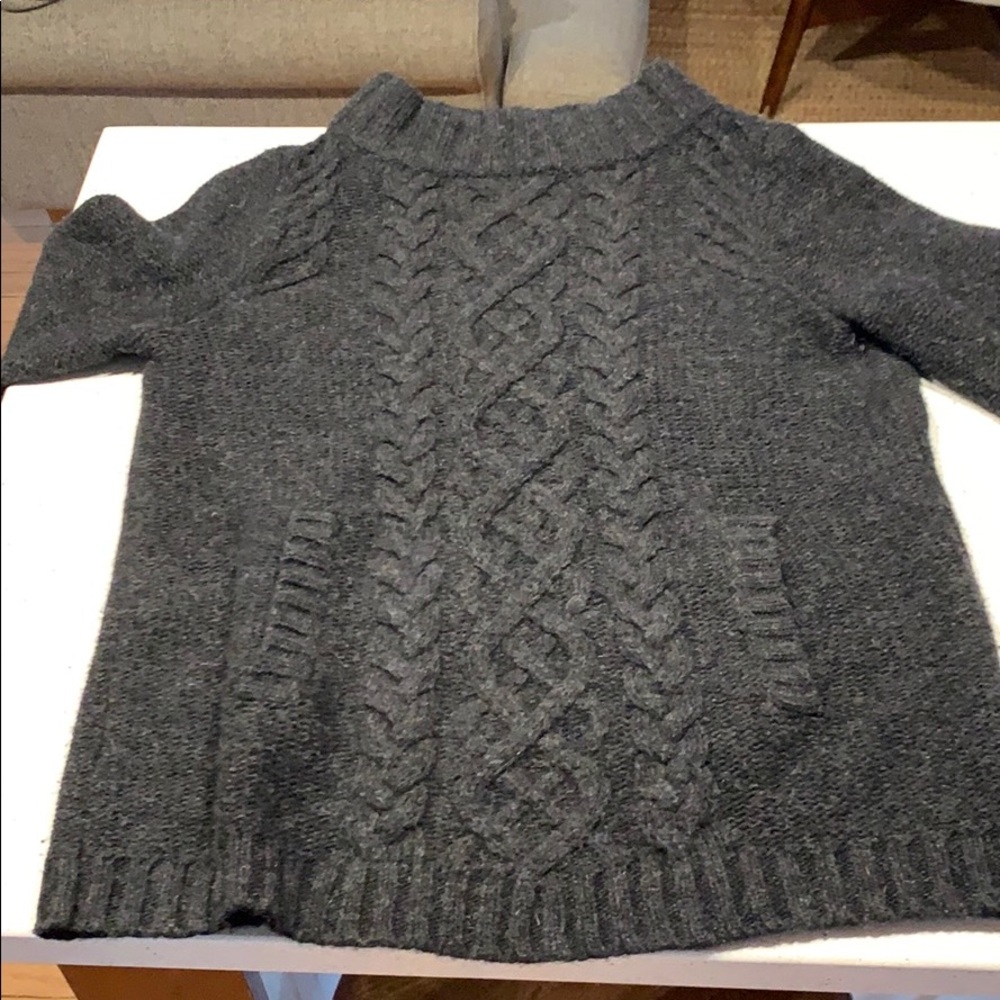 JCrew wool & cashmere sweater in dark charcoal